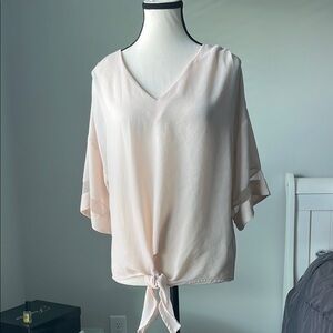 Maurices Loose Fit Tie Front Blouse